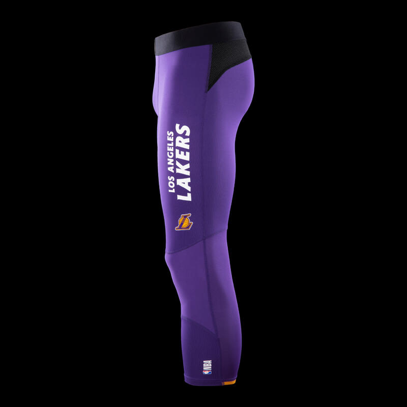 Legging basketball 3/4 NBA Los Angeles Lakers homme/femme - 500 Violet