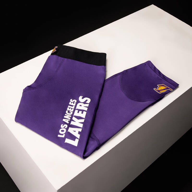 Driekwart basketbaltight voor heren/dames NBA Los Angeles Lakers 500 paars