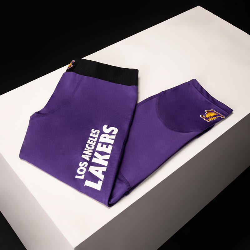 Legging basketball 3/4 NBA Los Angeles Lakers homme/femme - 500 Violet