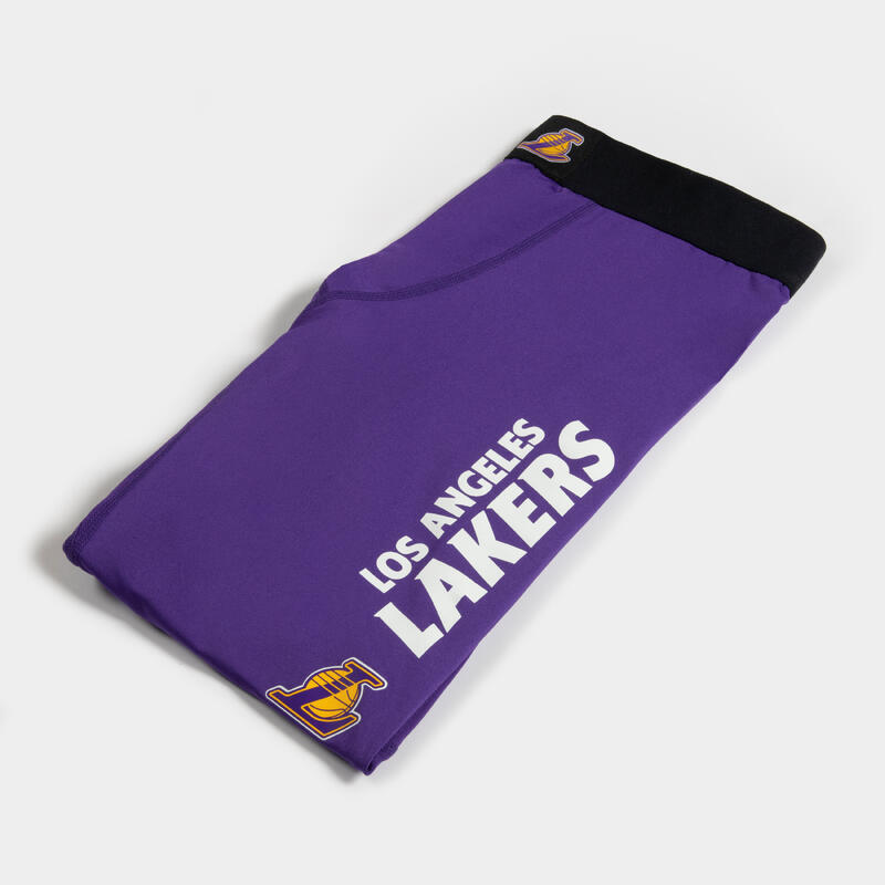Driekwart basketbaltight voor heren/dames NBA Los Angeles Lakers 500 paars