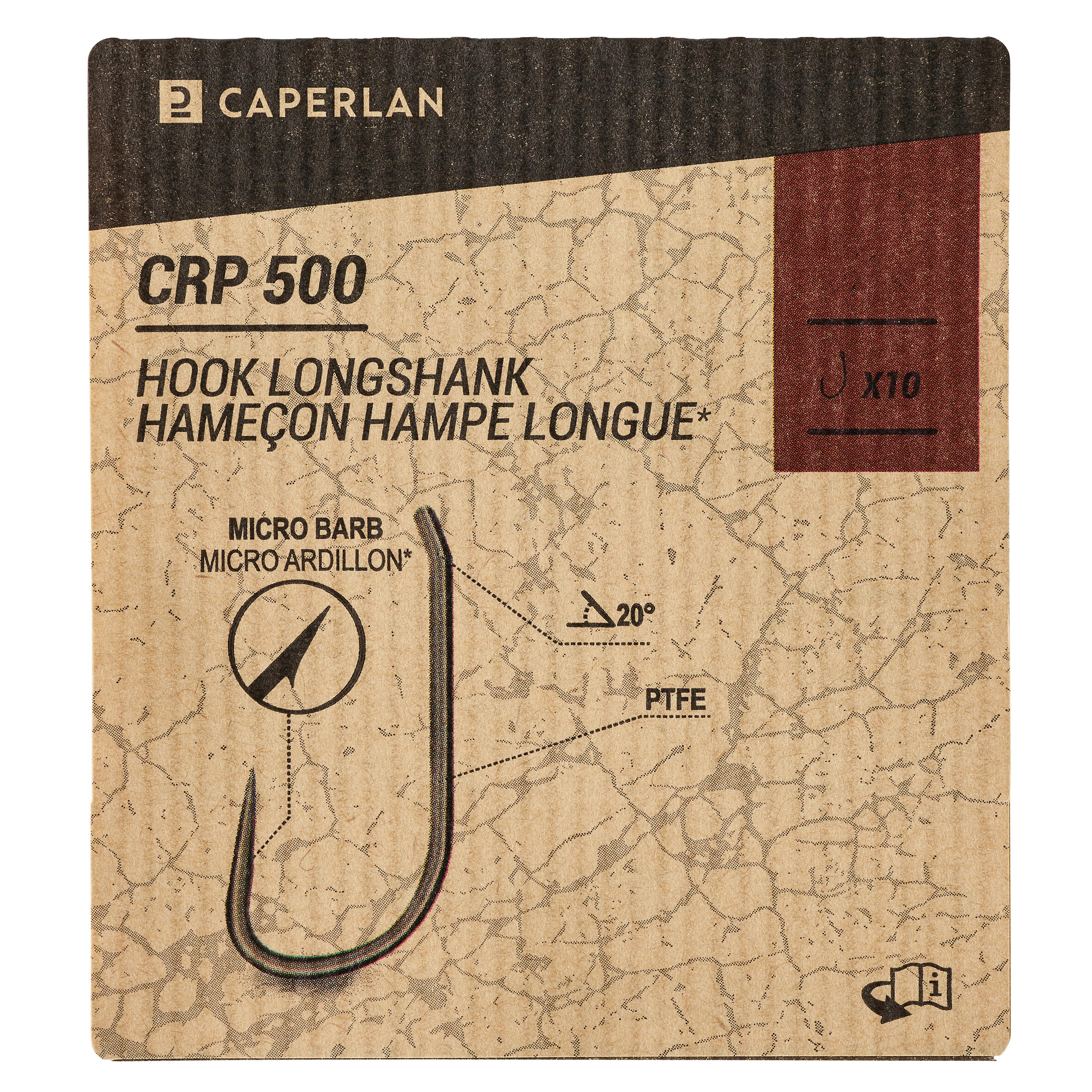 Carp fishing hook - Long Shank 500 3/4