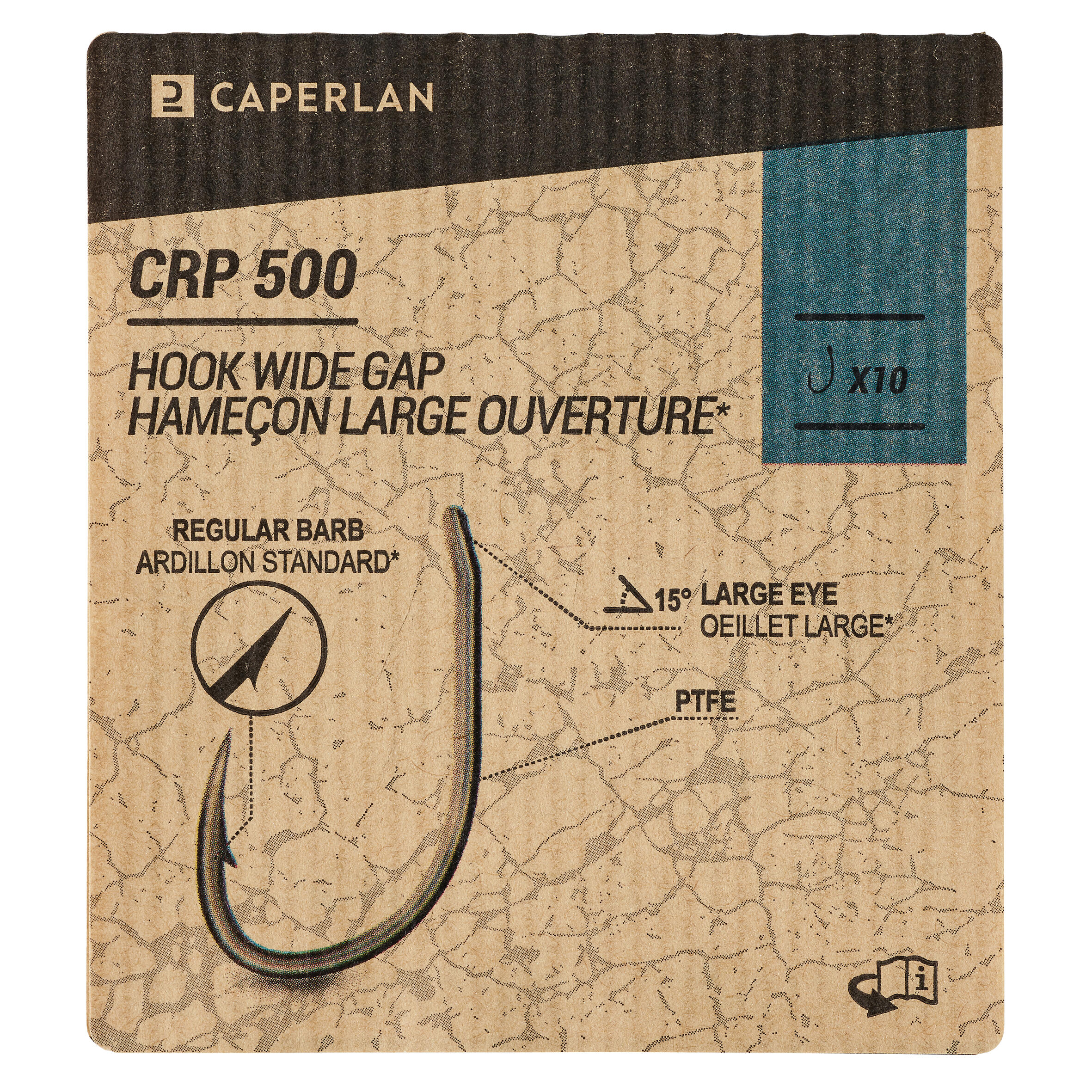 Carp fishing hook - 500 Wide 3/4