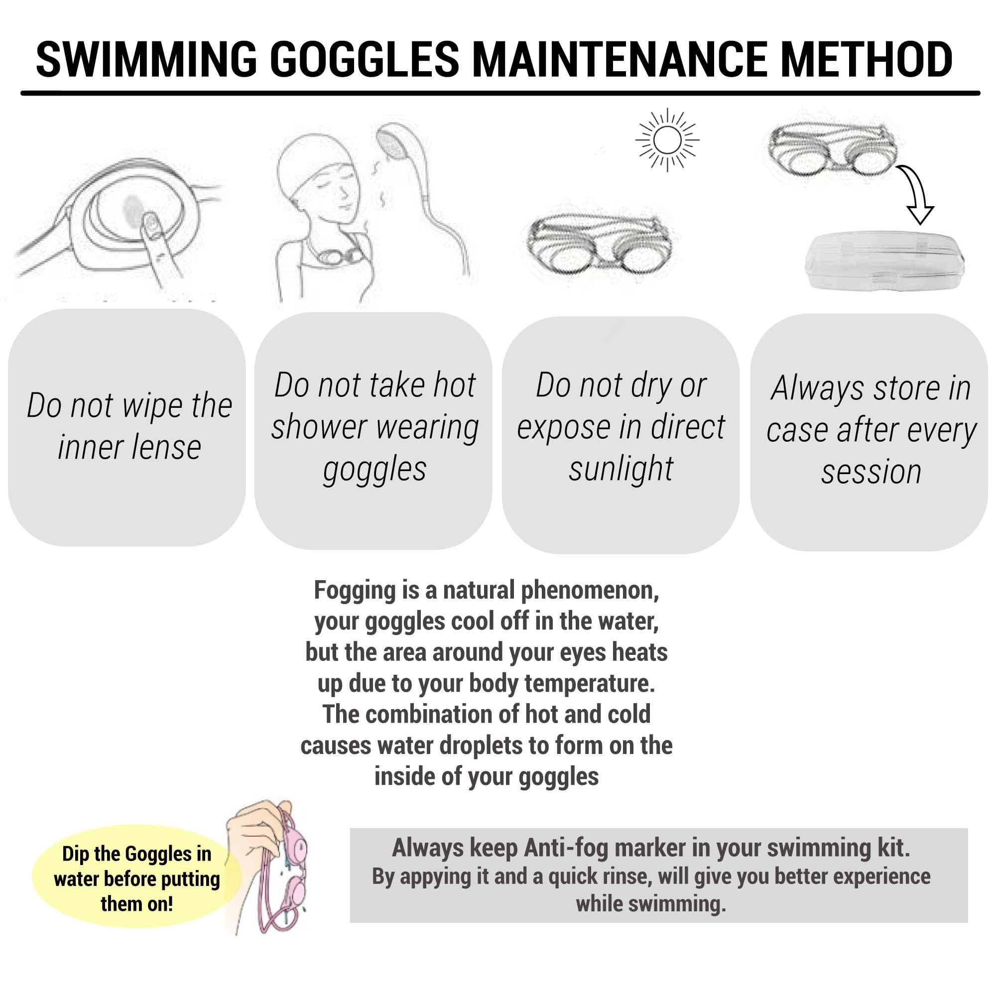 Swimming Goggles with Clear Lenses - NABAIJI