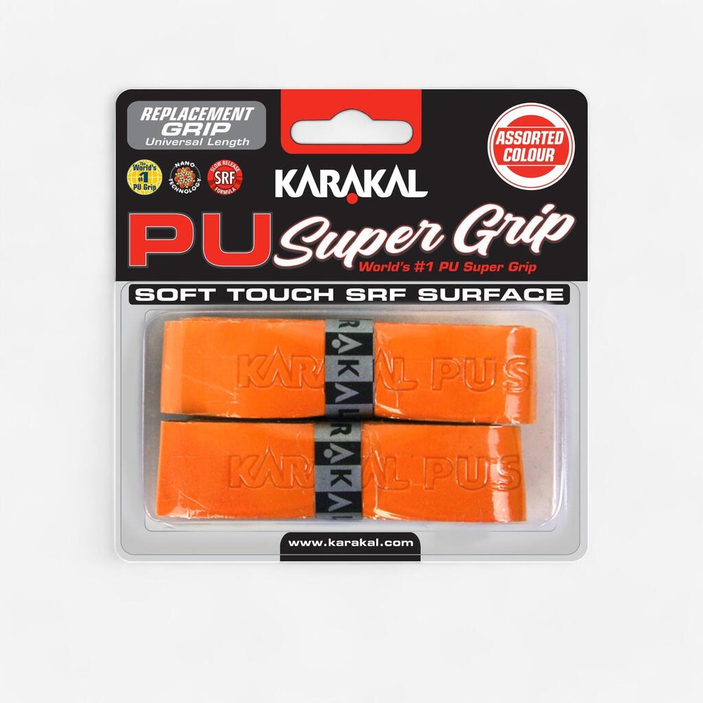 ГРИП ЗА РАКЕТА ЗА СКУОШ SUPER PU, 2 БР., ОРАНЖЕВ