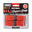 Super PU Squash Grip Twin-Pack - Red