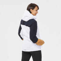 Chaqueta de esquí y nieve impermeable mujer Wedze 500 Sport blanco