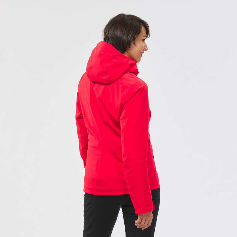 Warme ski-jas voor dames 500 rood