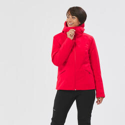 Chaqueta de esquí y nieve impermeable Mujer Wedze Ski-P 500 roja