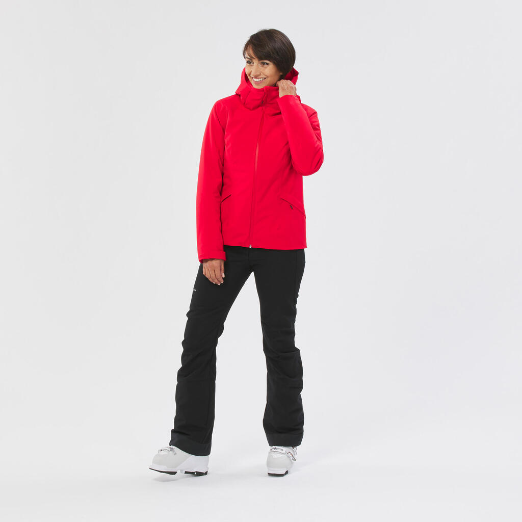 WOMEN’S WARM SKI JACKET - 500 - RED