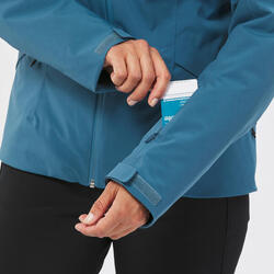 VESTE CHAUDE DE SKI FEMME - 500 - ROUGE