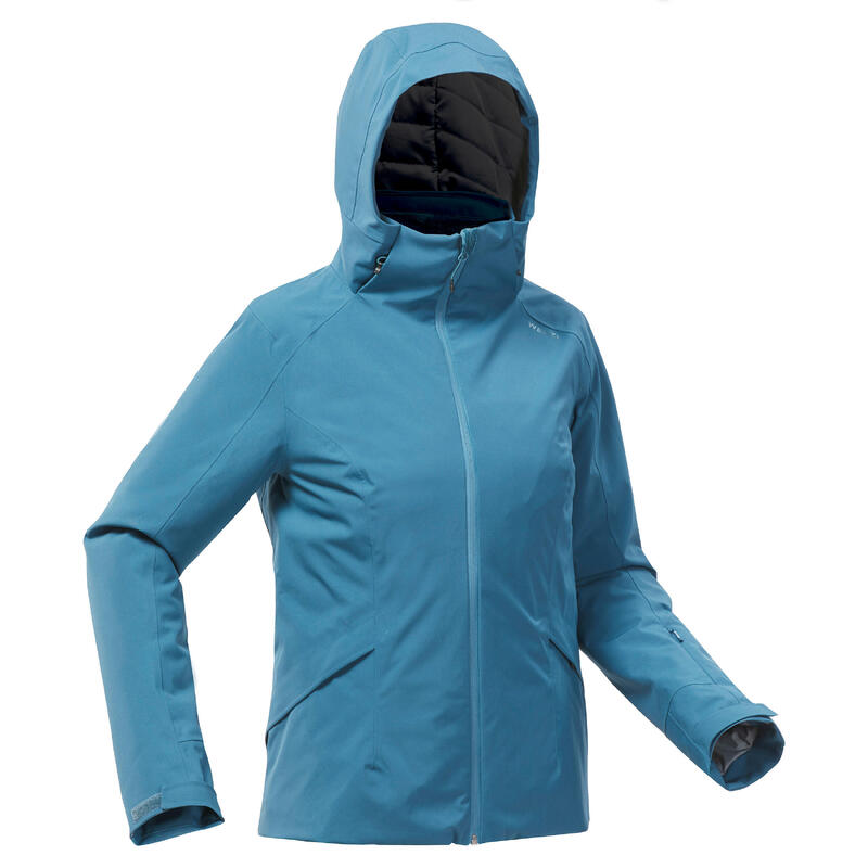 WARME SKI-JAS VOOR DAMES 500 BLAUW