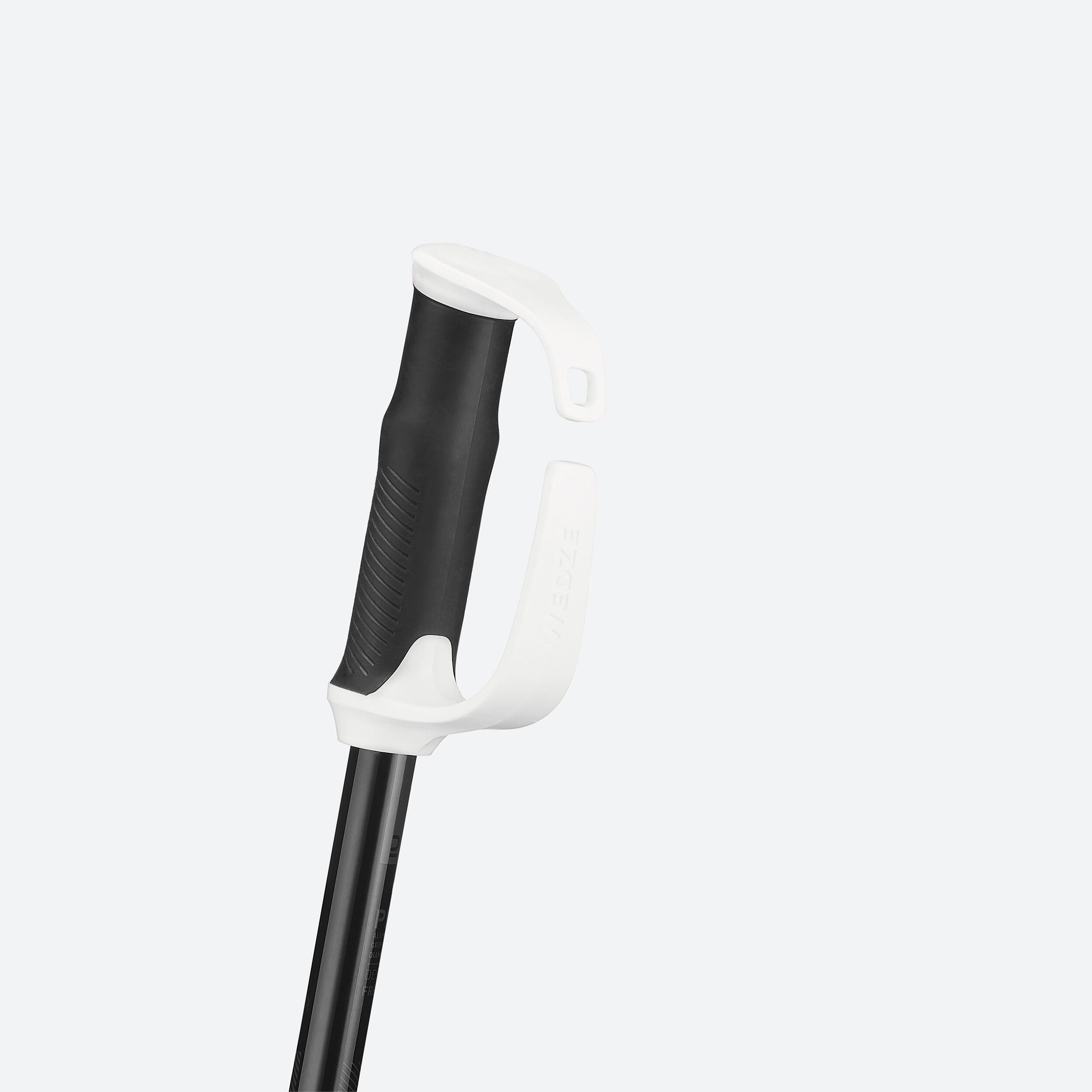 Downhill Ski Pole Boost 100 Black black, Carbon grey Wedze Decathlon