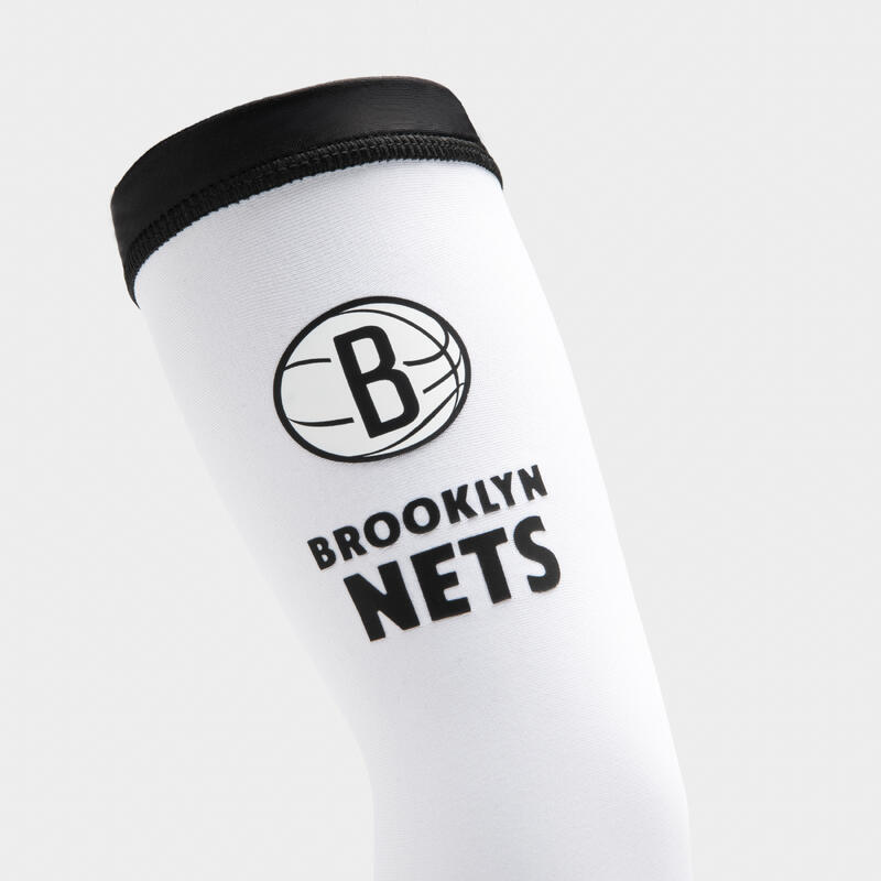 兒童款籃球袖套 E500 - NBA 布魯克林籃網隊/白色