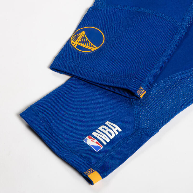 Calças Térmicas 3/4 de Basquetebol Criança NBA Golden State Warriors 500 Azul