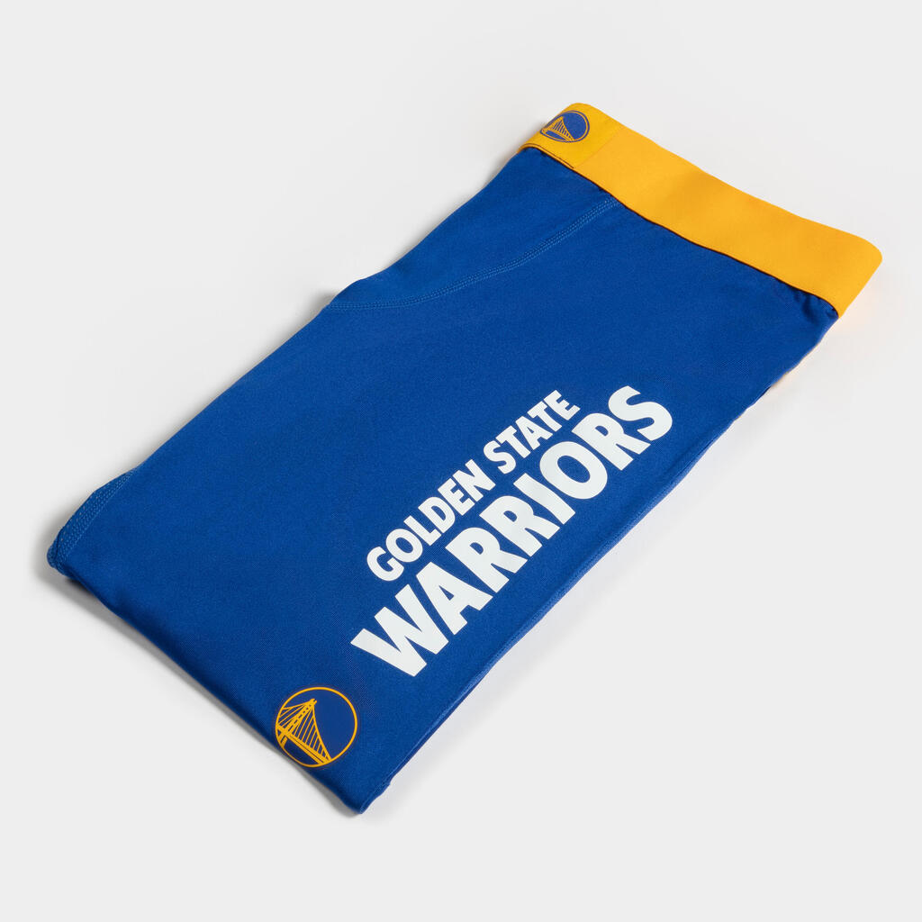 Bele dečje helanke 3/4 za košarku 500 NBA GOLDEN STATE WARRIORS