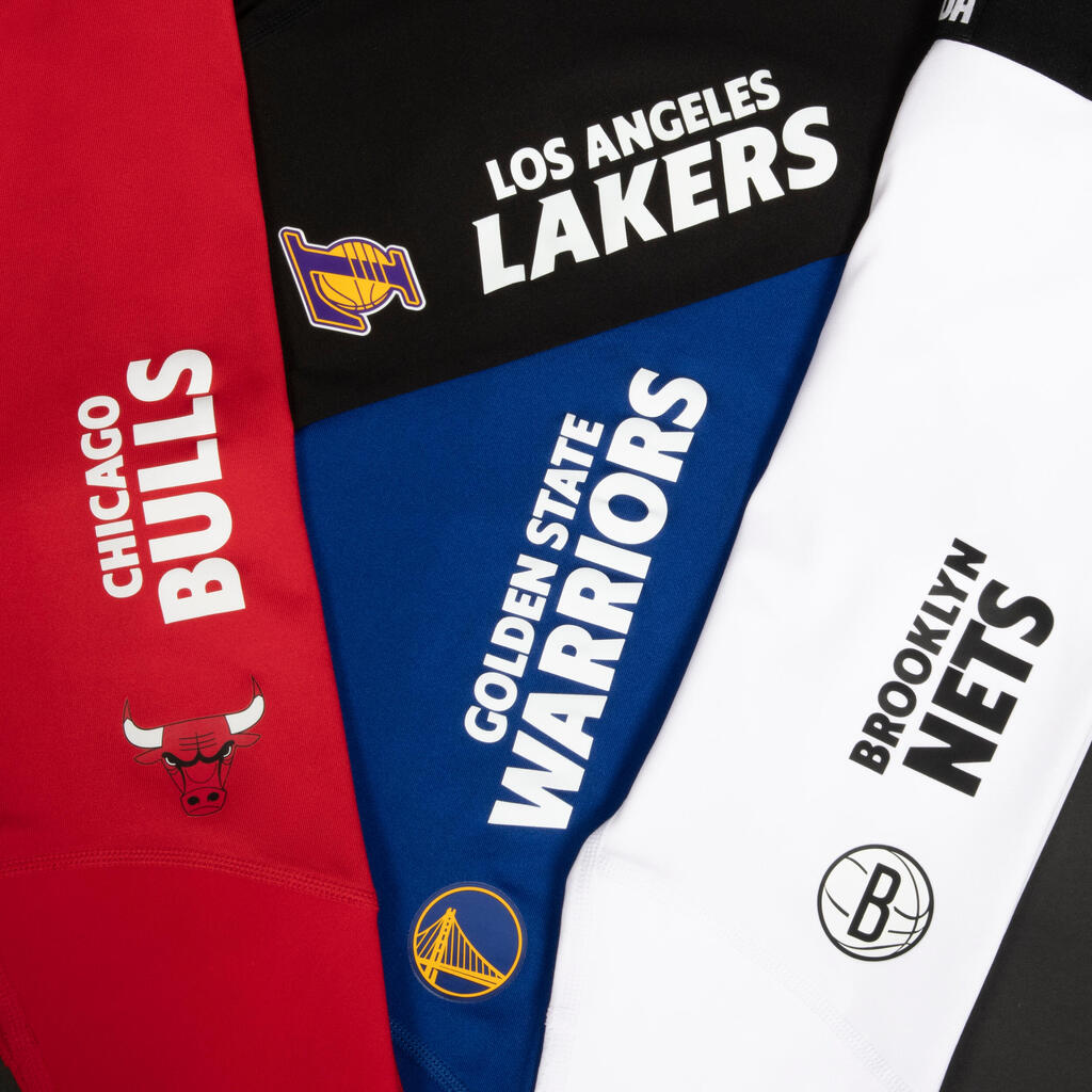 Bele dečje helanke 3/4 za košarku 500 NBA GOLDEN STATE WARRIORS