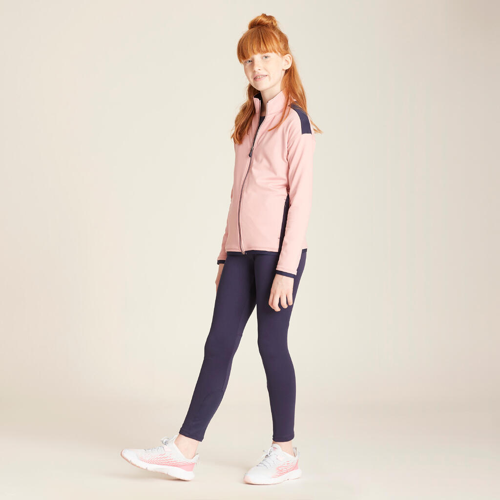 Kids' Synthetic Breathable Tracksuit S500 - Pink/Navy