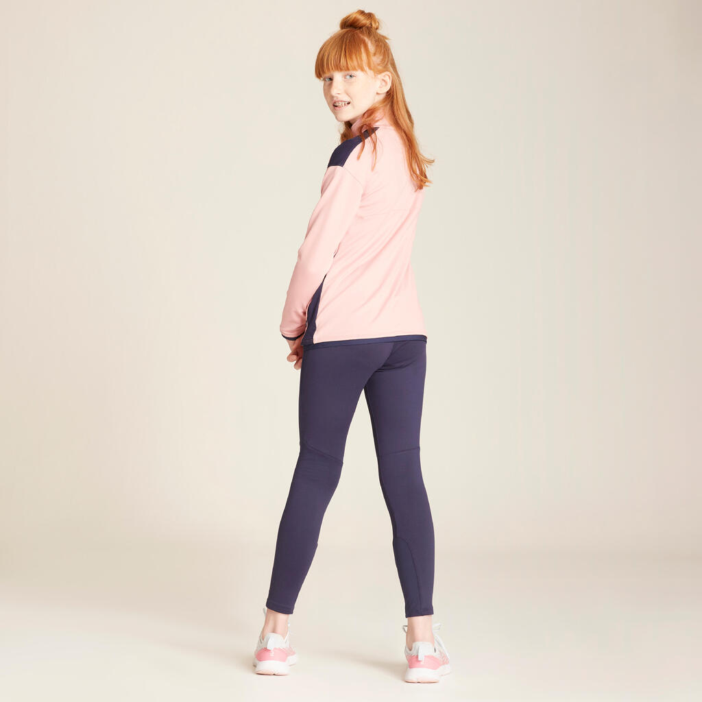 Kids' Synthetic Breathable Tracksuit S500 - Pink/Navy