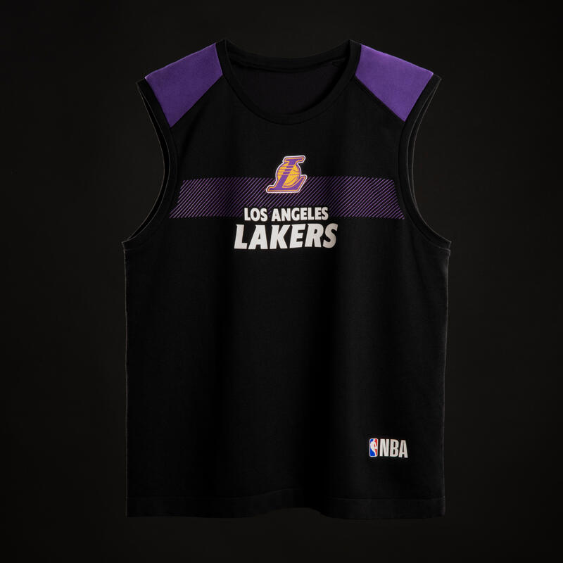 Kinder Basketball Funktionsshirt ärmellos NBA Los Angeles Lakers - UT500 schwarz