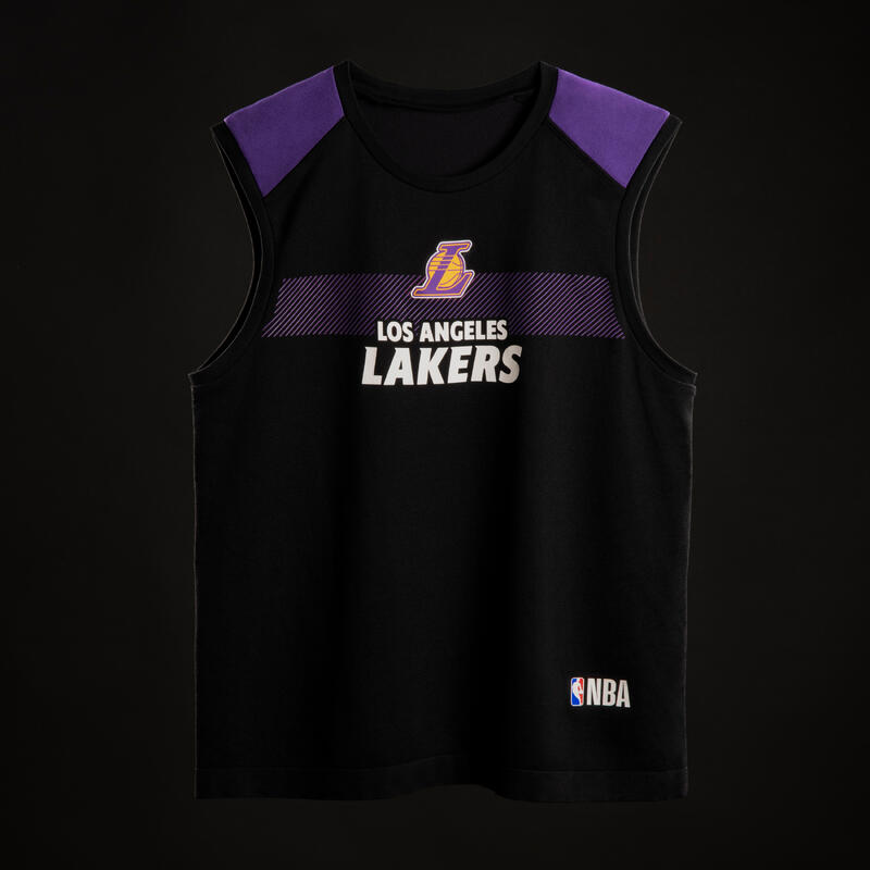 Mouwloos ondershirt voor basketbal kinderen UT500 NBA Los Angeles Lakers zwart