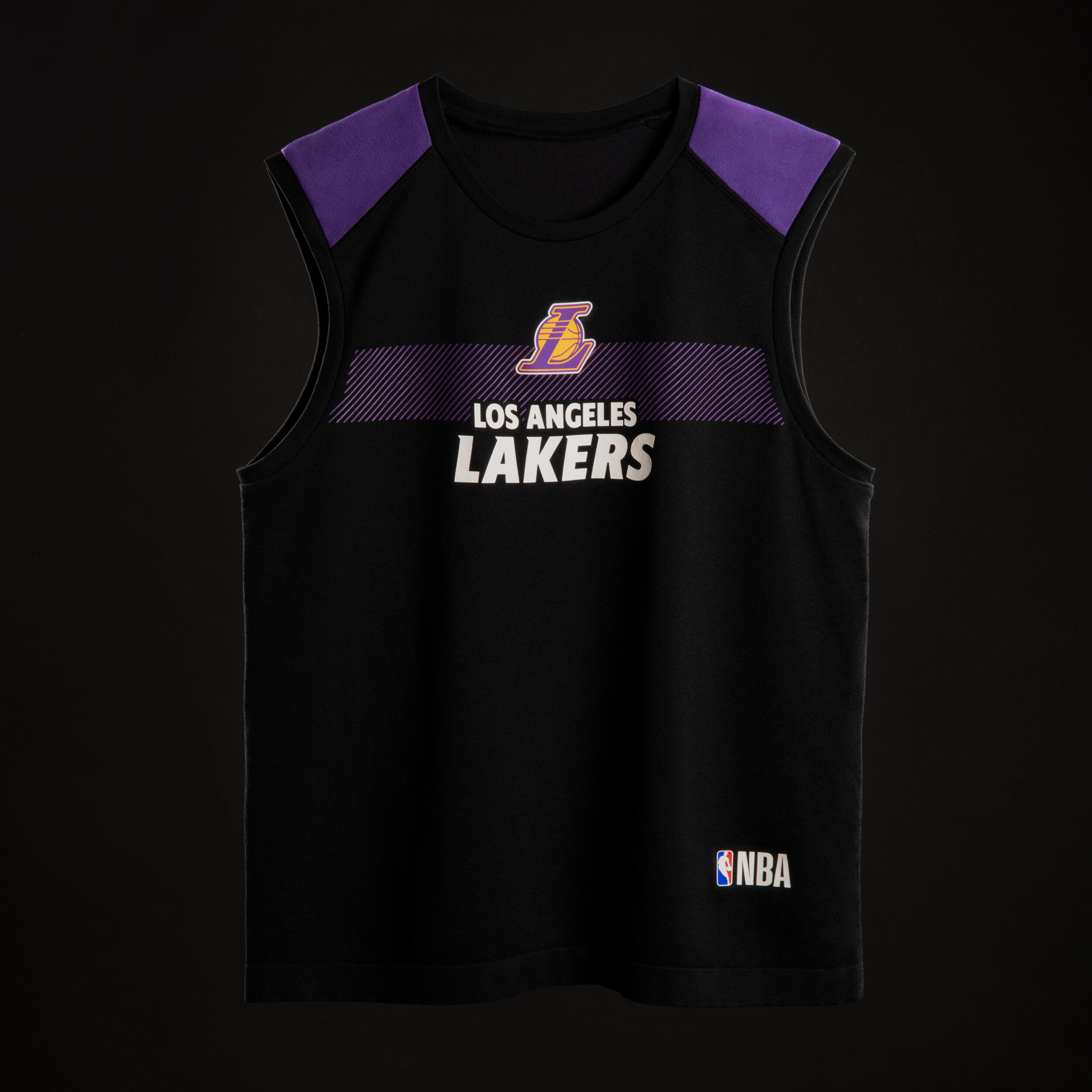 Maglia senza maniche da bambino NBA Los Angeles Lakers - UT500 Nero