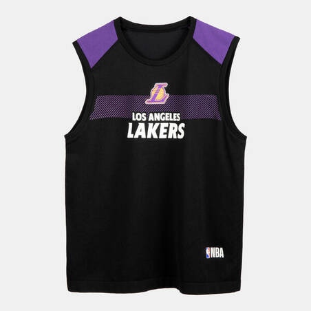 Jersey Dalaman Basket Tanpa Lengan Anak UT500 - NBA Los Angeles Lakers/Hitam