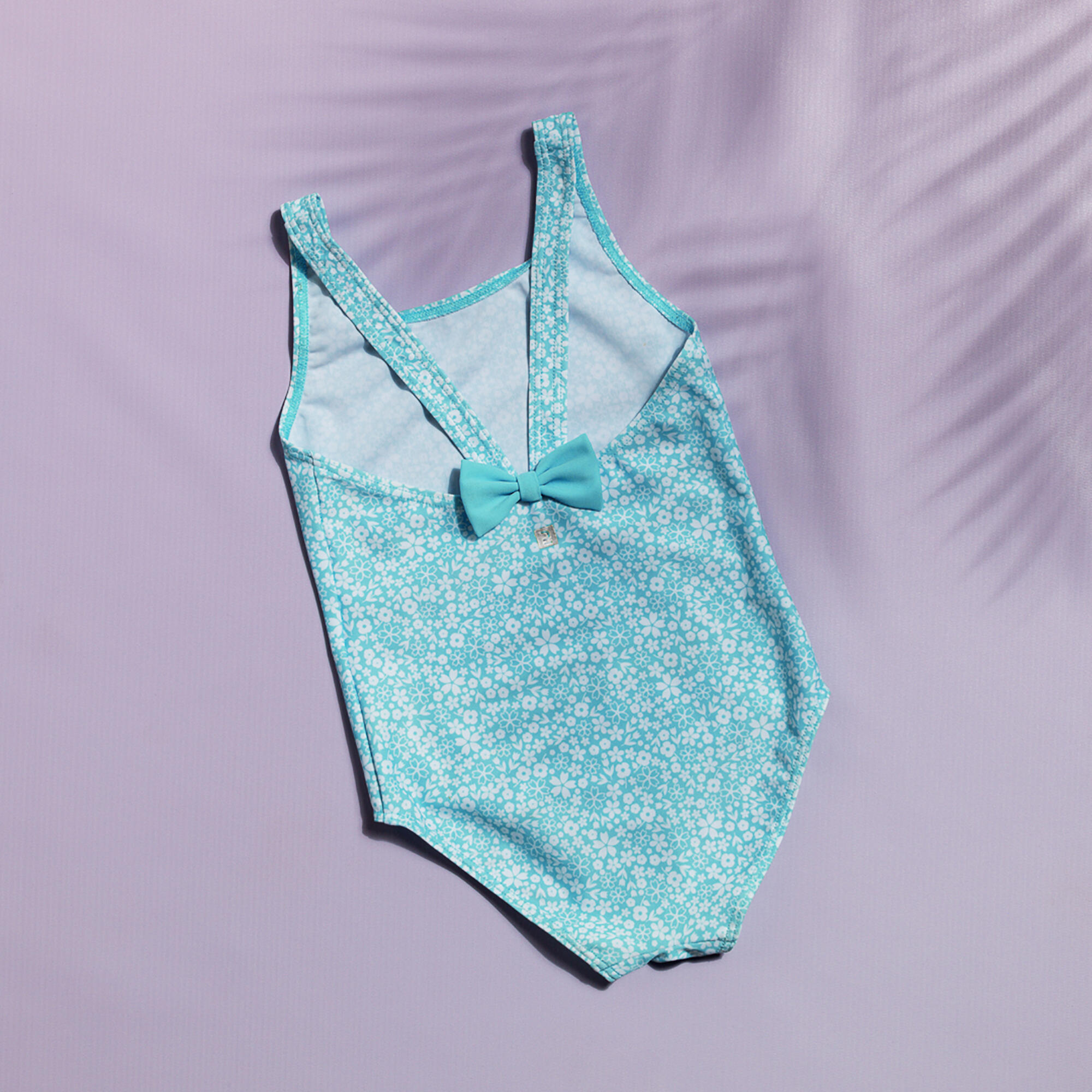 Baby Girls’ 1-Piece Swimsuit - Mint Green Flower Print 4/4