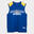兒童款無袖籃球打底衫 UT500 NBA 金州勇士隊－藍色