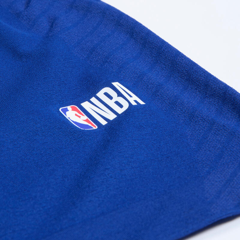 兒童款籃球無袖打底衫 UT500 NBA 金州勇士隊－藍色