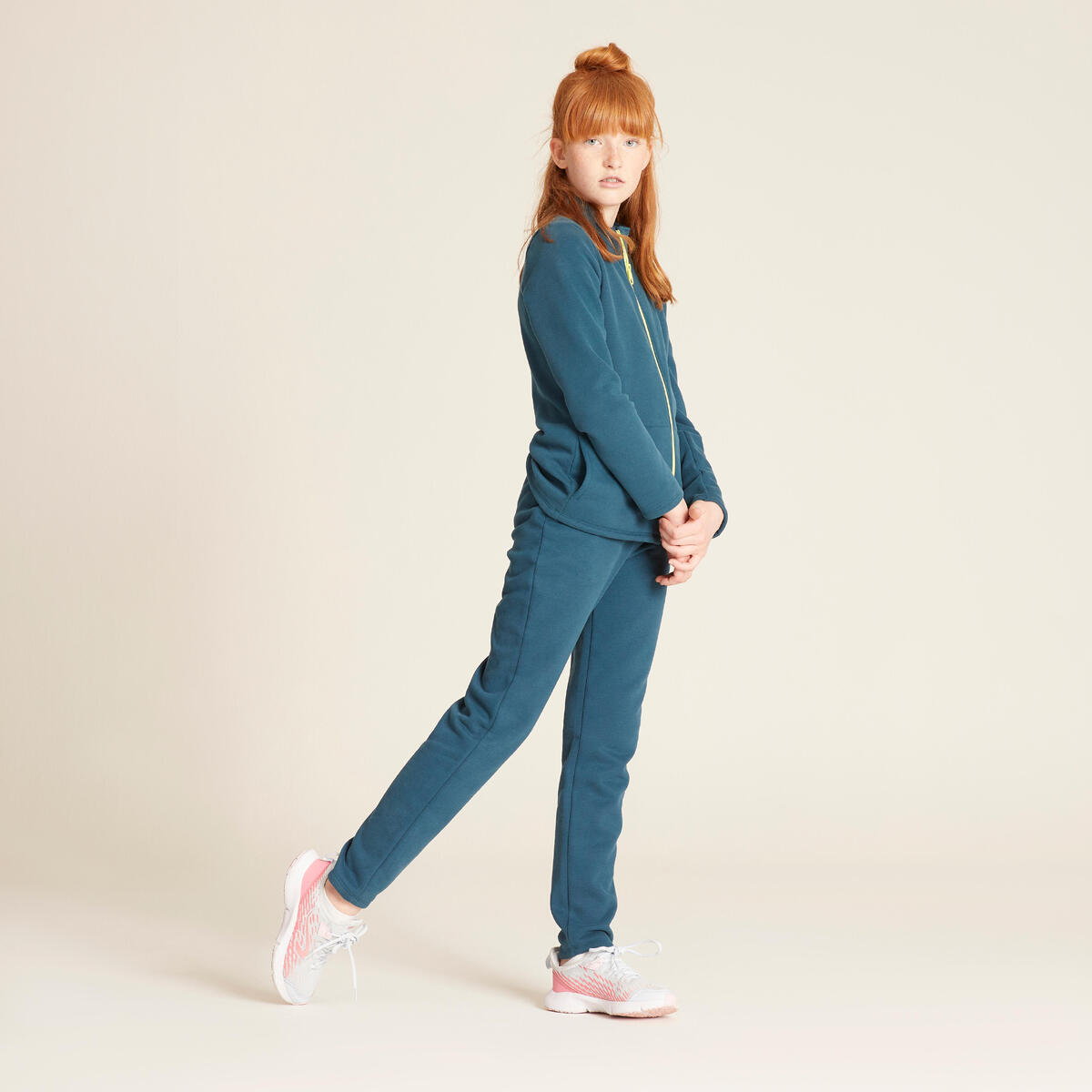 Survêtement chaud enfant - Warmy zip vert foncé