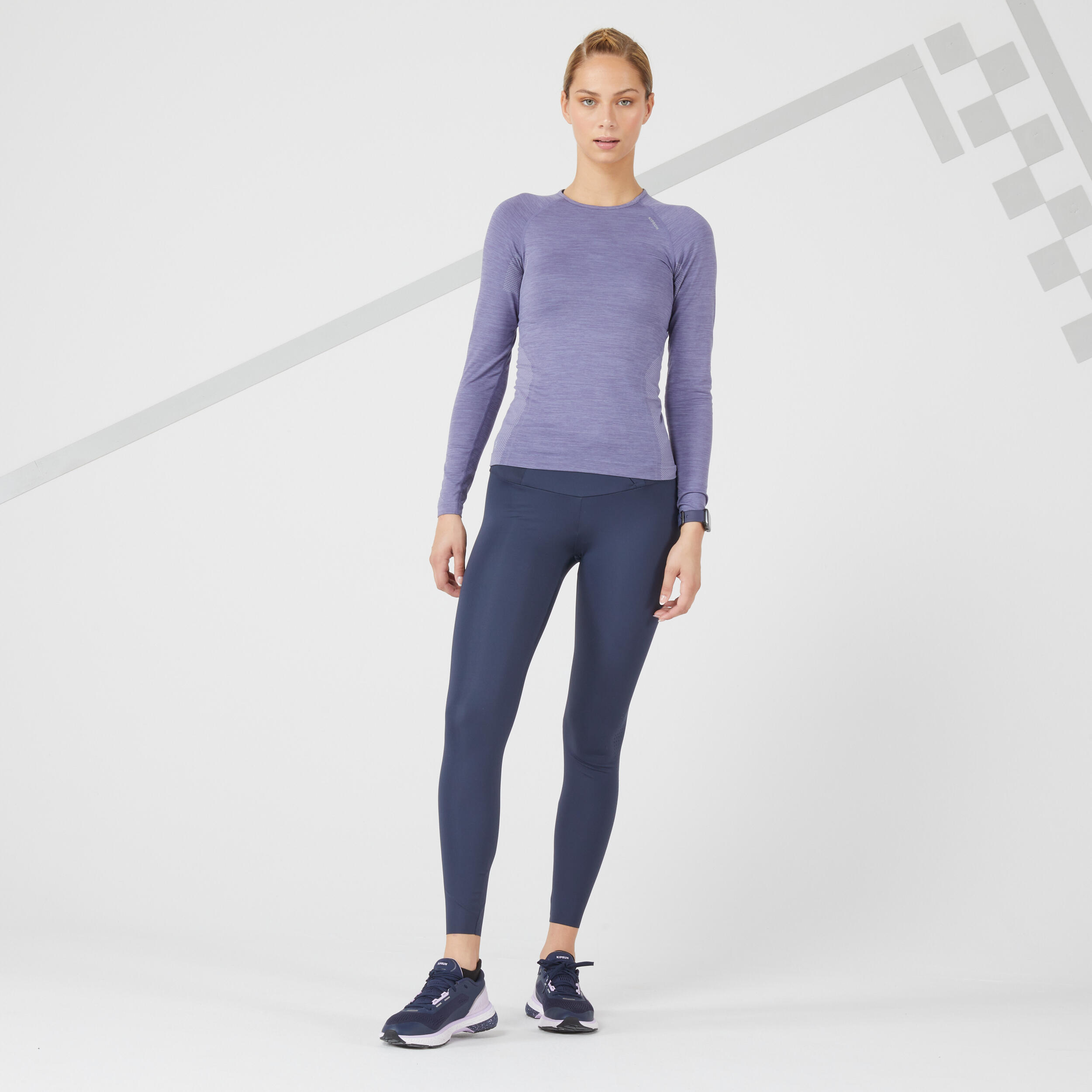 KIPRUN SKINCARE LIGHT WOMEN'S RUNNING BREATHABLE LONG-SLEEVED T-SHIRT - PURPLE 2/7
