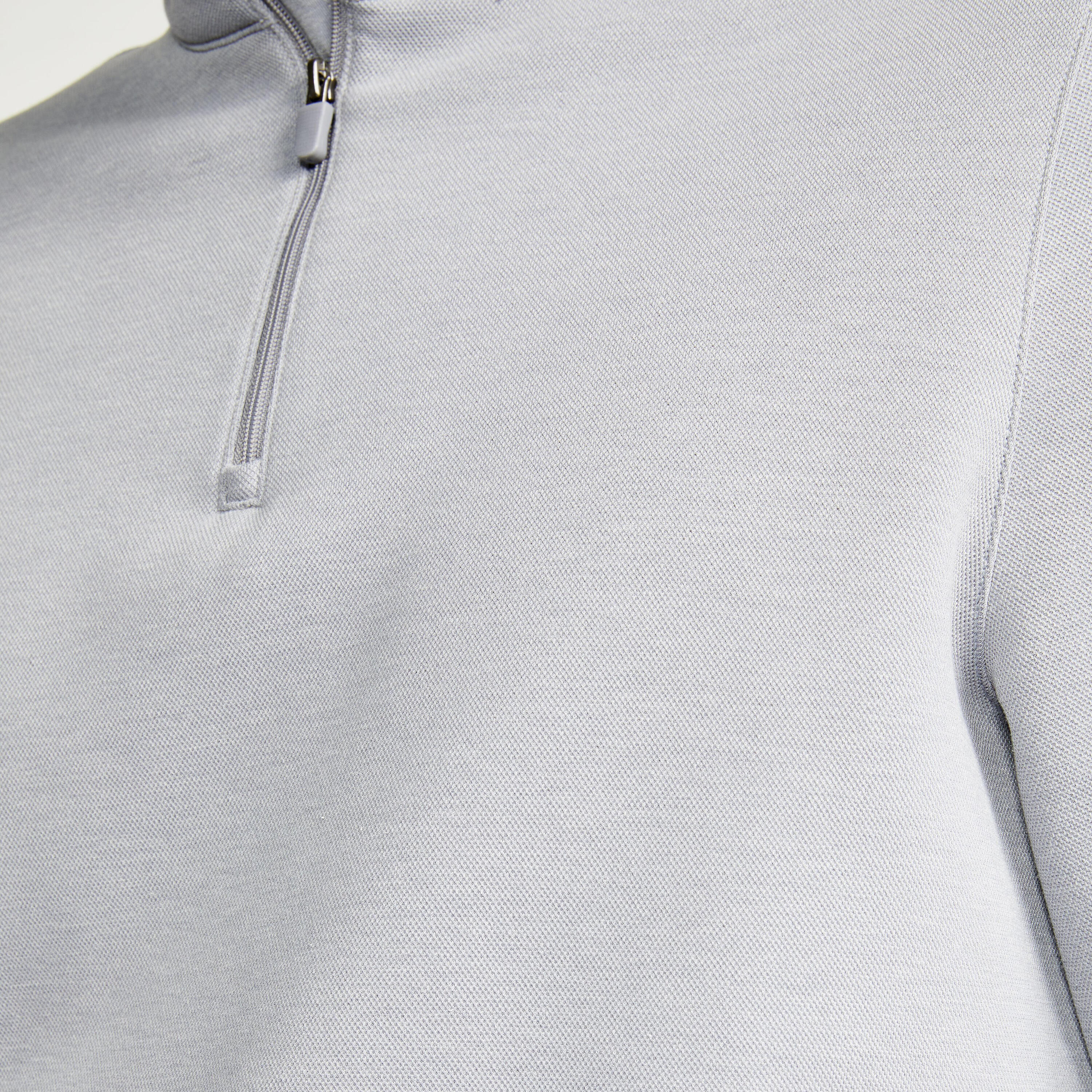 Men’s golf zipped sweatshirt MW500 grey 5/9
