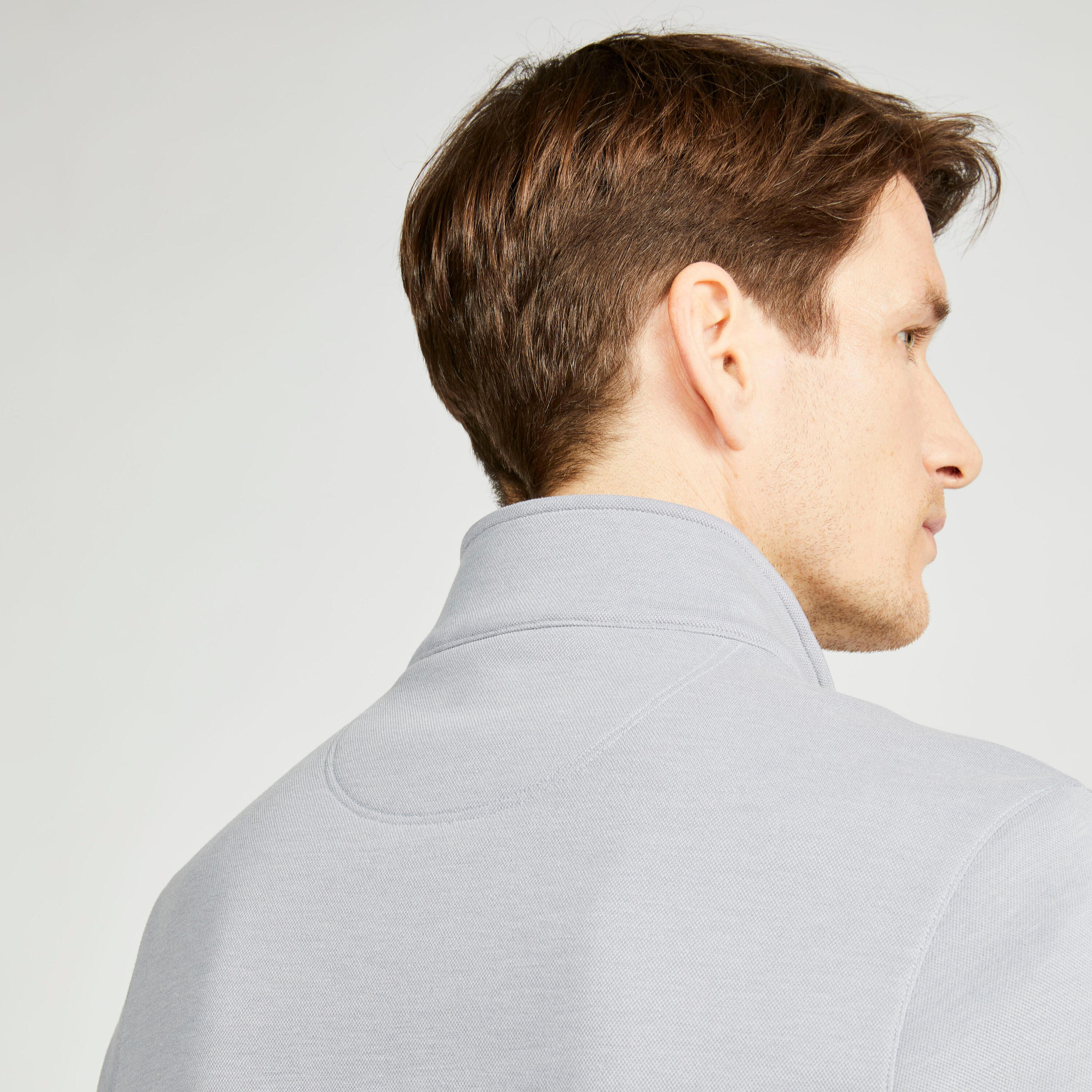 Men’s golf zipped sweatshirt MW500 grey 4/9