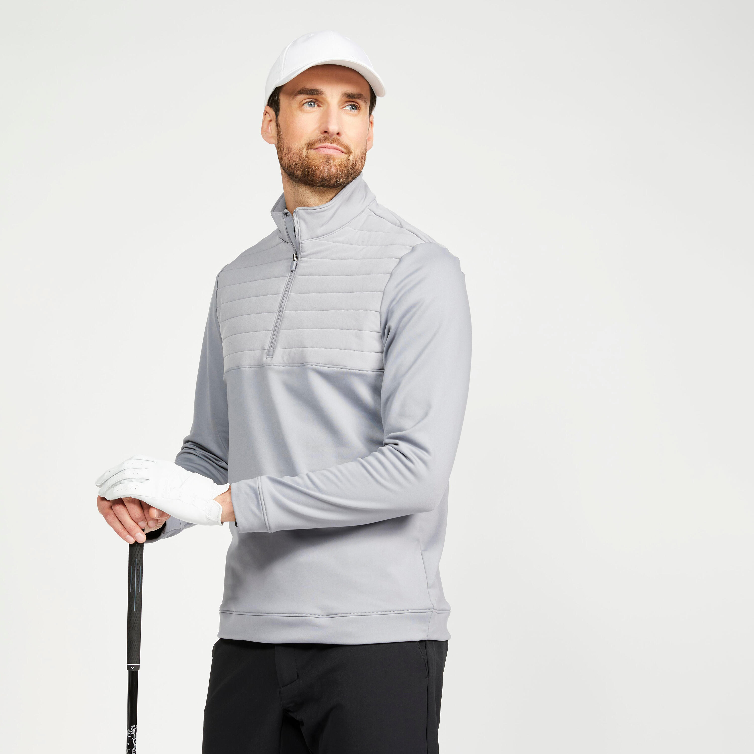 Men's golf sweatshirt - CW500 grey 1/5