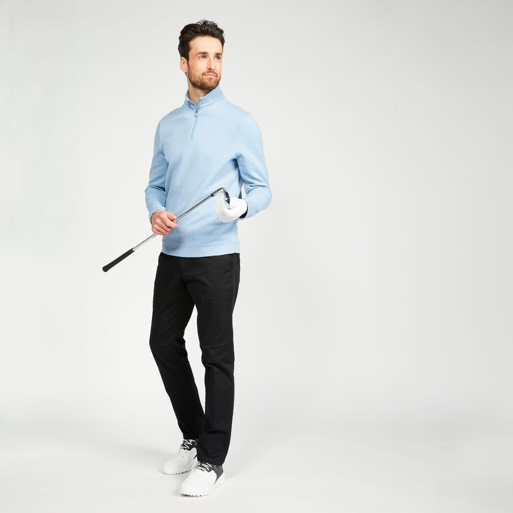 Vyriškas sportinis golfo megztinis „MW500“, smėlio spalvos