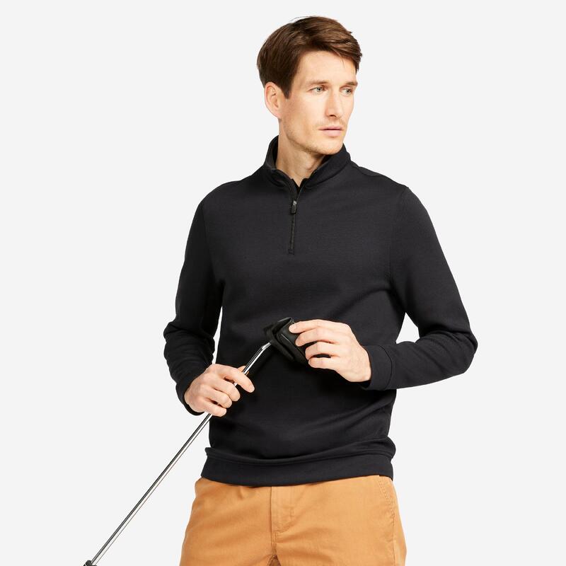 Felpa golf uomo MW 500 nera