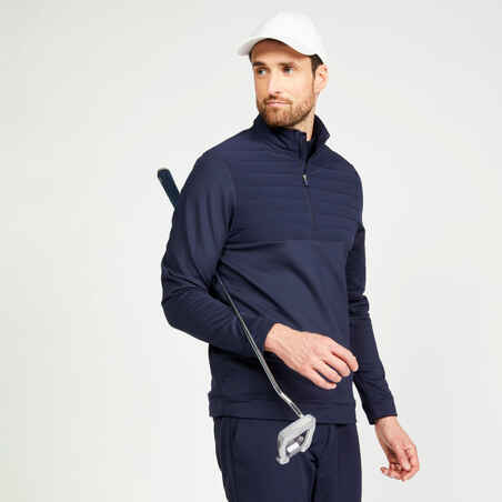 Mornarsko moder moški pulover za golf CW500 