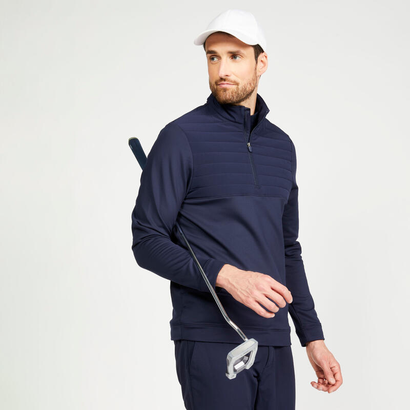 Golfsweater voor heren CW500 marineblauw