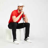 Men’s golf cotton short-sleeved polo shirt - MW500 Red