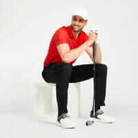 Men’s golf cotton short-sleeved polo shirt - MW500 Red