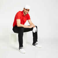 Men’s golf cotton short-sleeved polo shirt - MW500 Red