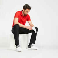 Men’s golf cotton short-sleeved polo shirt - MW500 Red