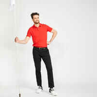 Men’s golf cotton short-sleeved polo shirt - MW500 Red