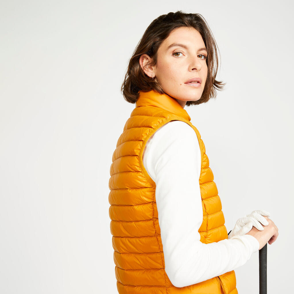 Golf Women's Sleeveless Down Jacket - MW500 Ochre