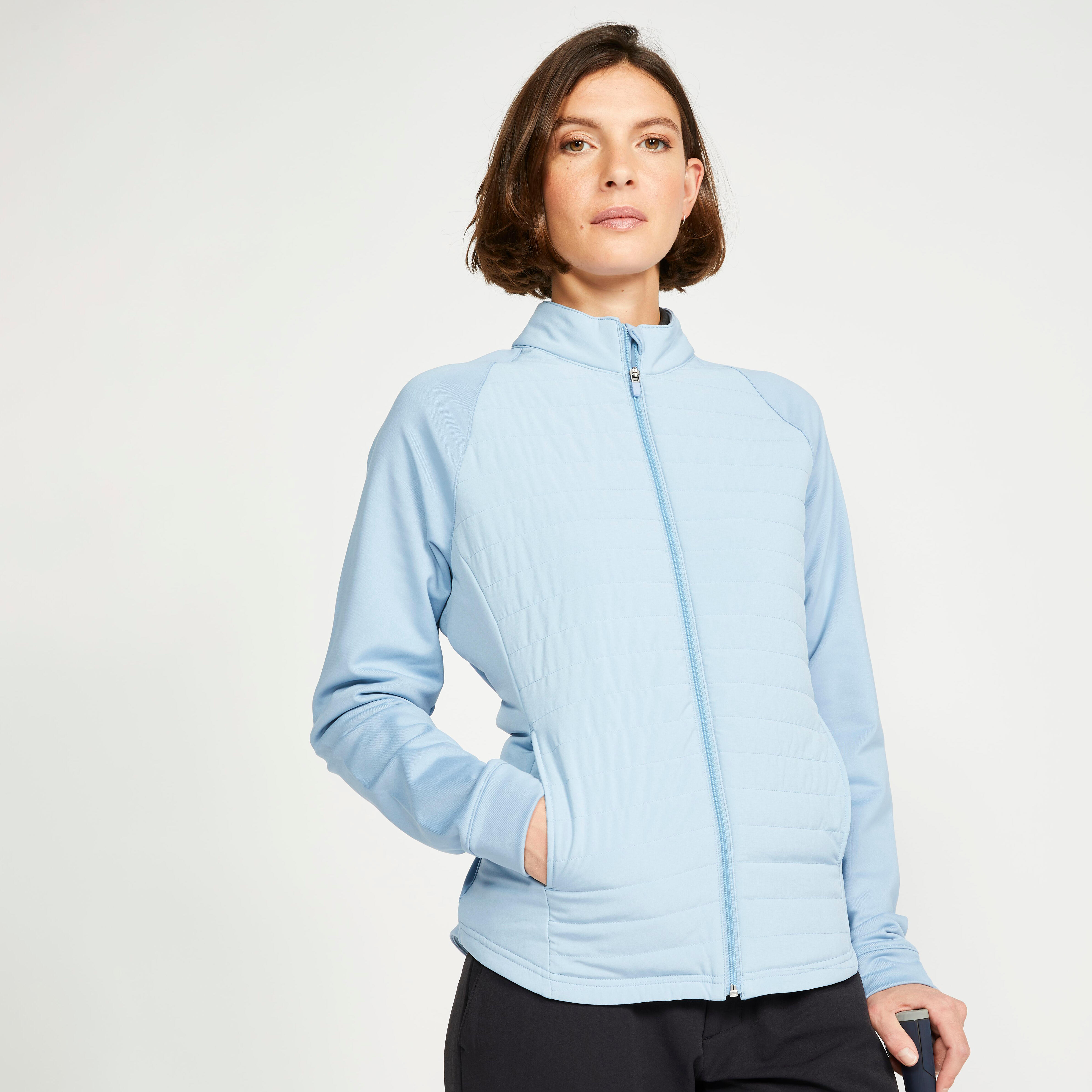 Women s Golf Winter Jacket CW500 Sky Blue