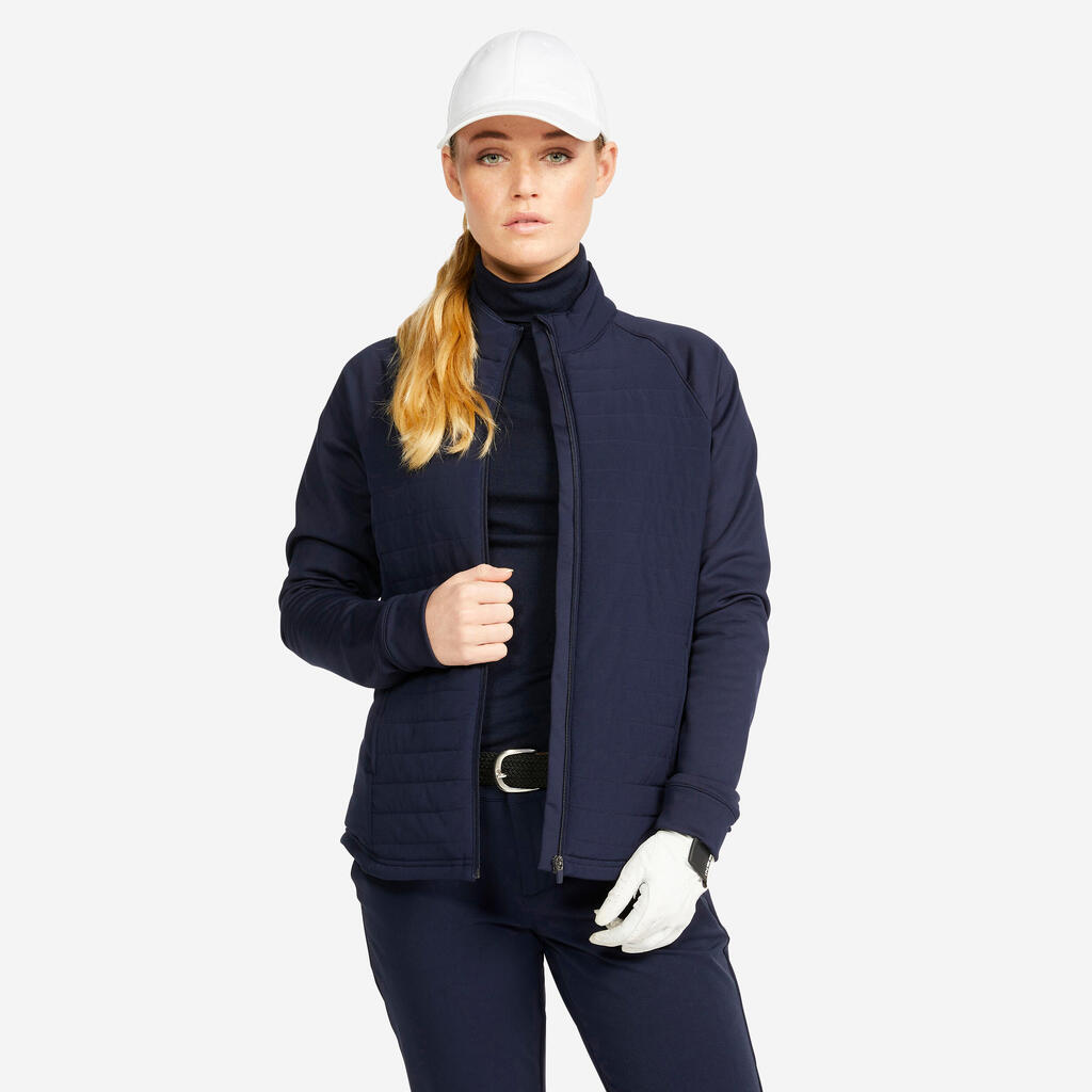 Mornarsko modra ženska jakna za golf CW500 