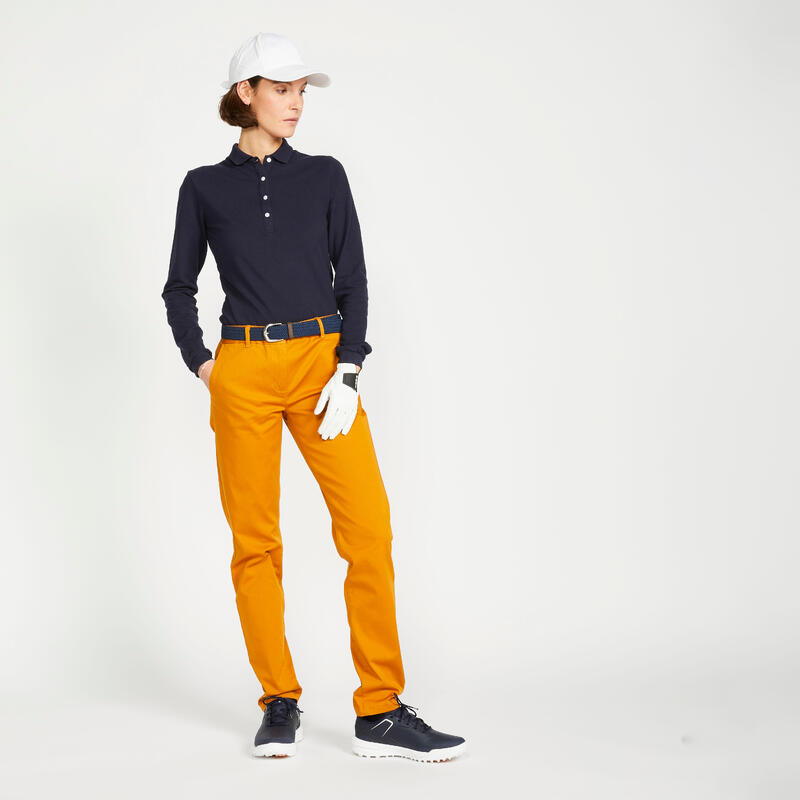 Pantalón de golf mujer - MW500 ocre