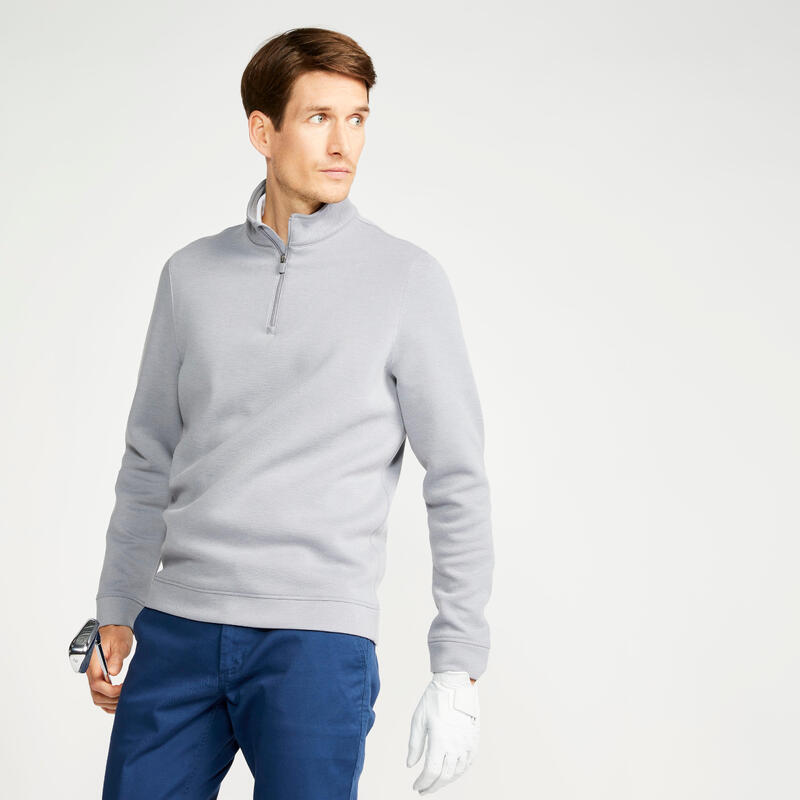Golfsweater voor heren MW500 grijs