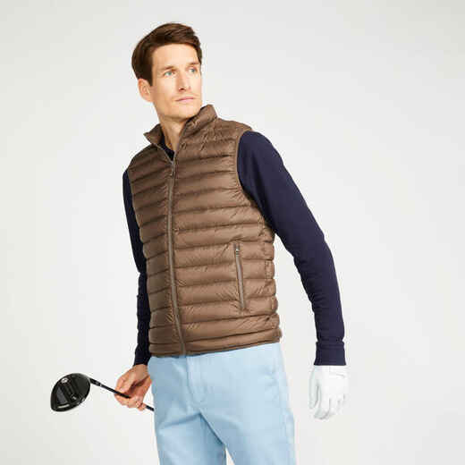 
      Men's Sleeveless Down Golf Jacket - MW500 brown
  