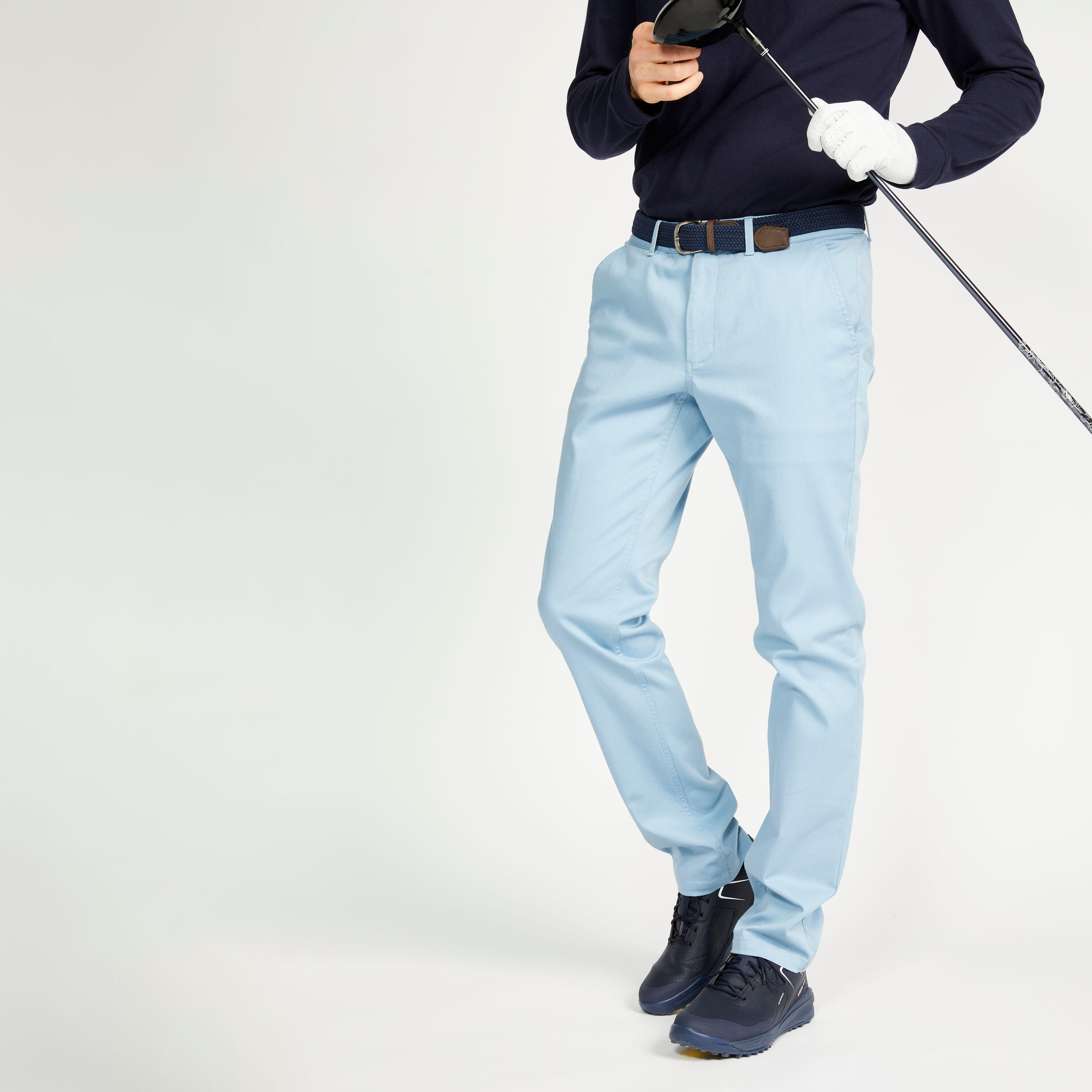 INESIS Men's golf trousers - MW500 denim blue